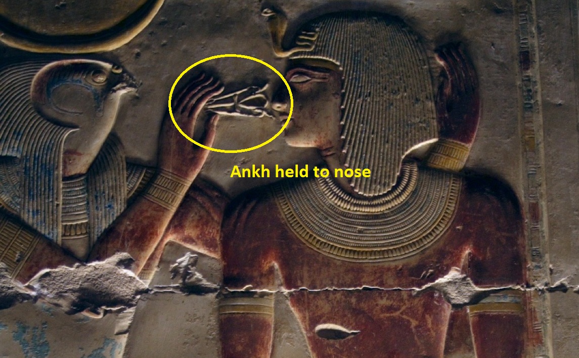 Variable of the Day, Ancient Egypt: Ankh held to nose