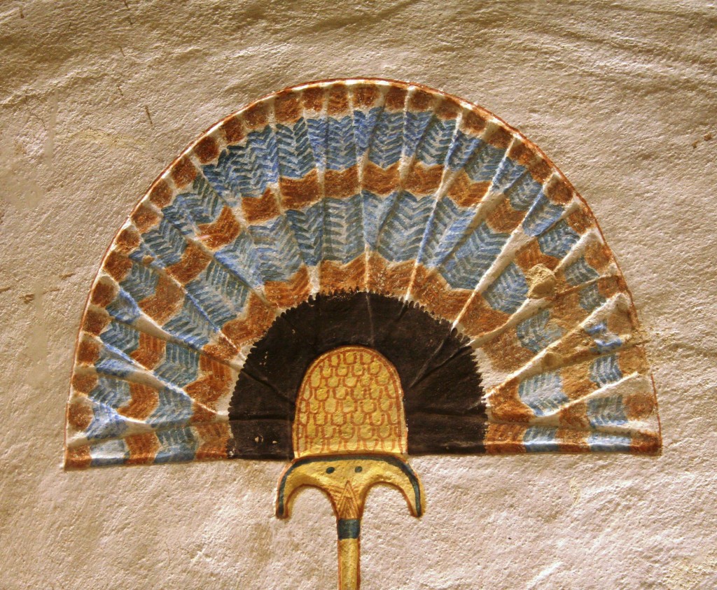 Egyptian art sunshade QV 44 fan
