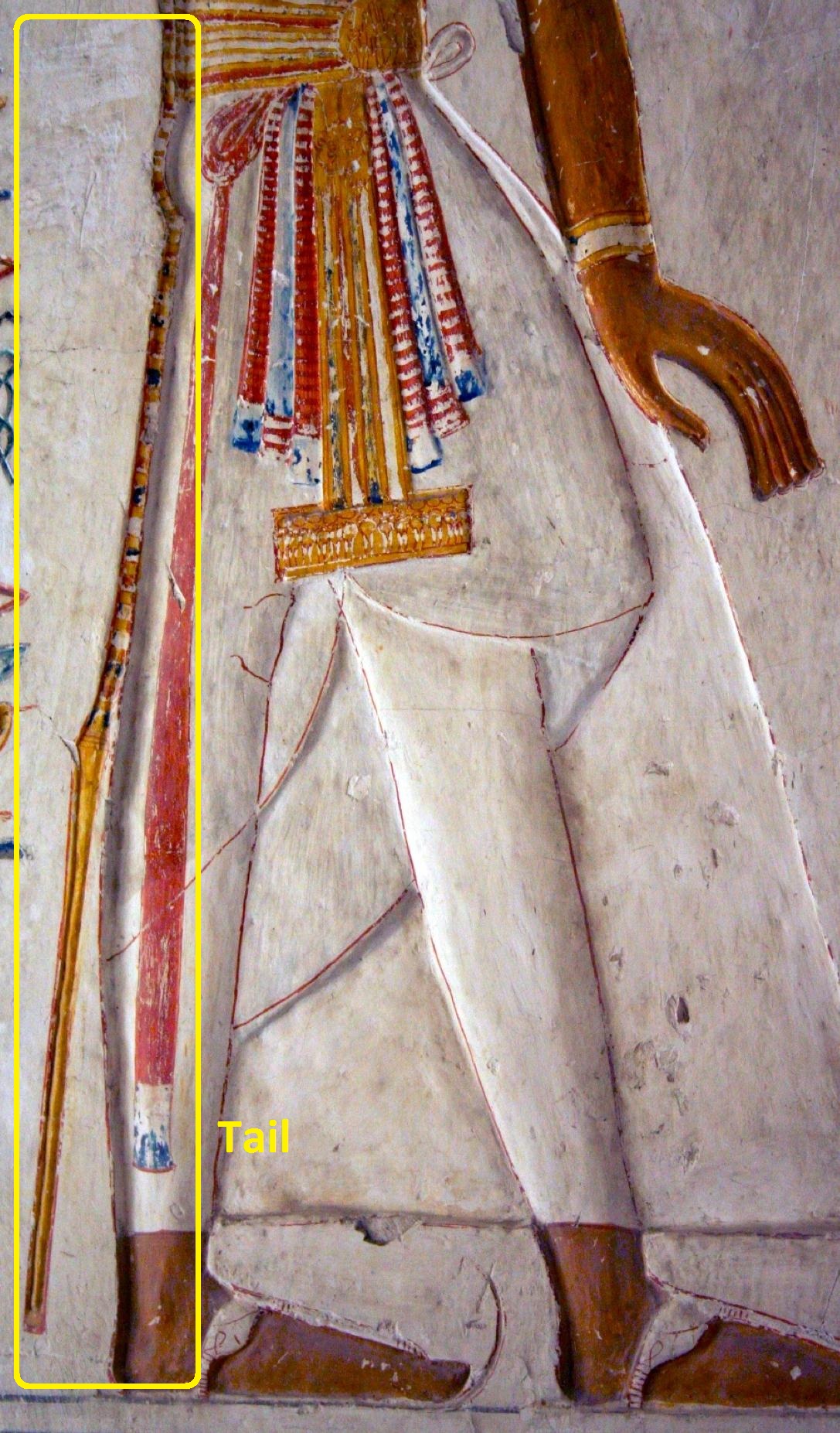 Egyptian art pharaoh tail