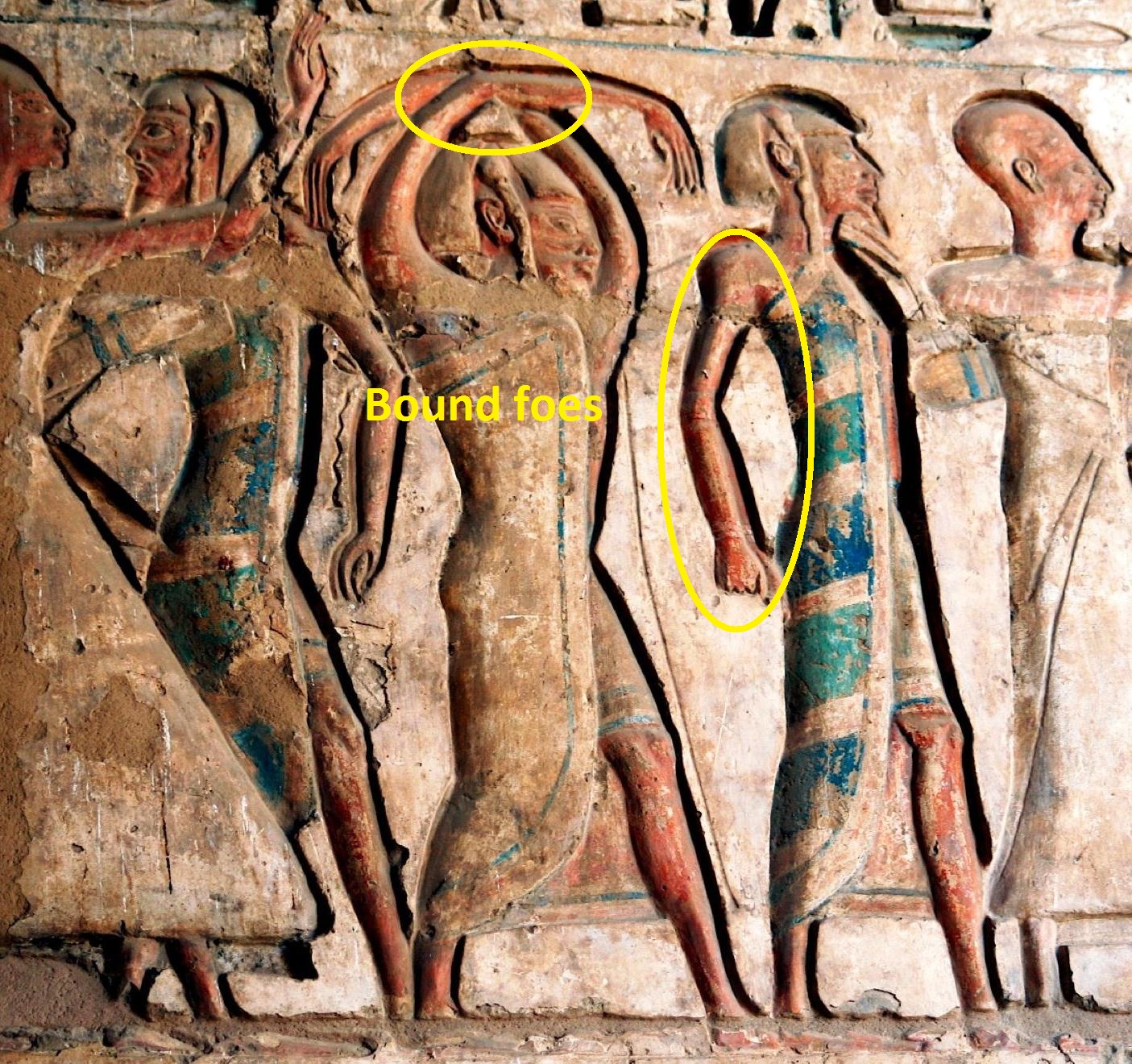 Egyptian art bound prisoners Medinet Habu Ramses